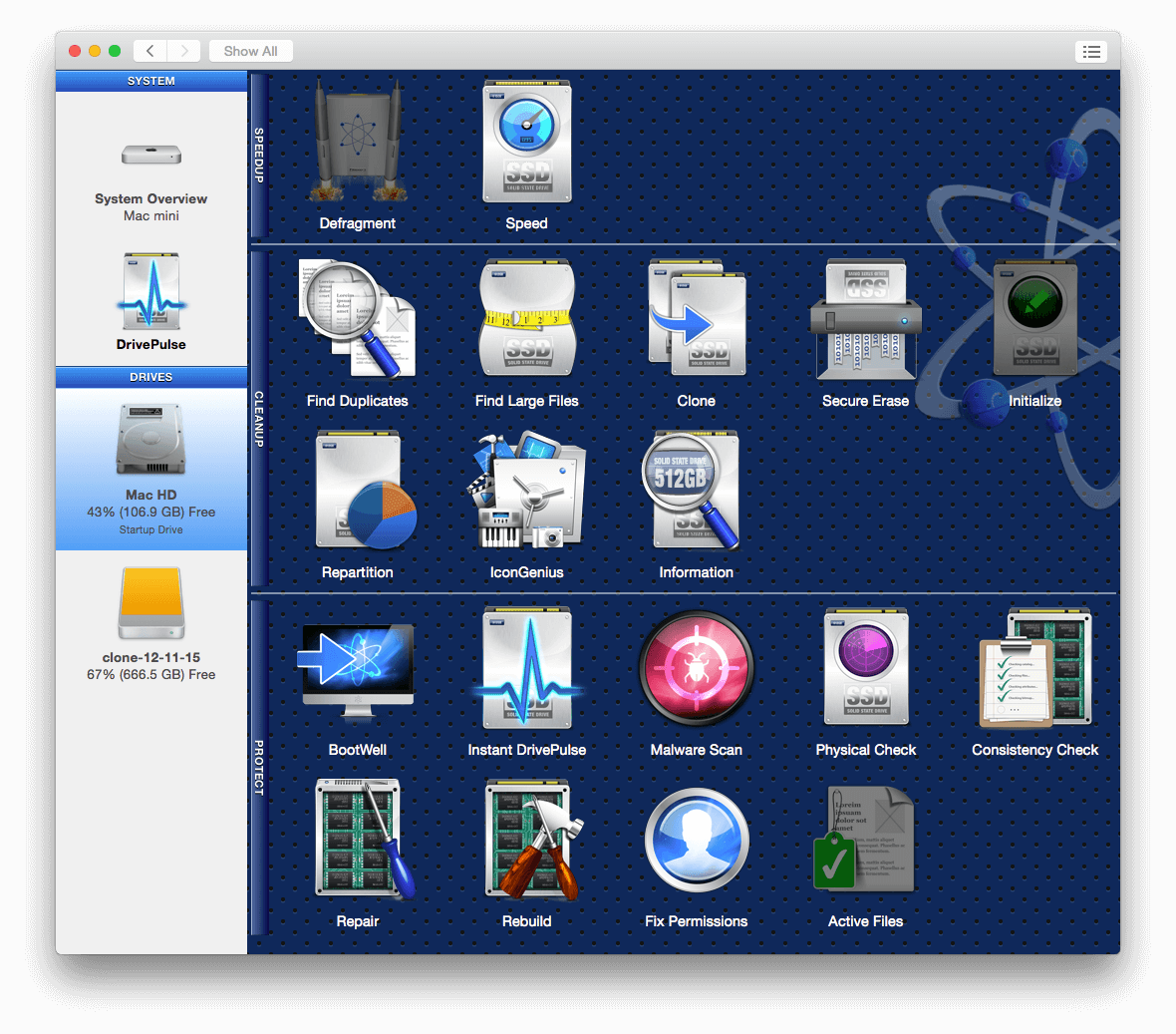 Drive Genius 5.0.1 特别版 - Mac的系统优化软件，碎片整理