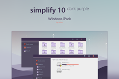 Win10美化图标包：Simplify Dark Purple 基佬紫风格